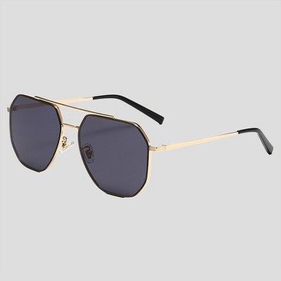 Anna-Kaci Women's Rimmed Hexagonal Polarized Aviator Sunglasses UV400 Protection