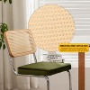 Angel Sar Rattan Dining Chairs Set of 2, Armless Green Kitchen Dining Chair with Velvet Cushion, Handwoven Rattan Back & Sturdy Metal Frame, Green - 4 of 4