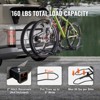 VEVOR Hitch Mount Bike Rack, 2-Bike Platform Style, 160 LBS Max Capacity Bike Rack Hitch for 2-inch Receiver, with Tires up to 5" Wide,Black - 3 of 4