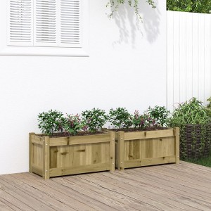 vidaXL Garden Planters 2 pcs Impregnated Wood Pine - 1 of 4