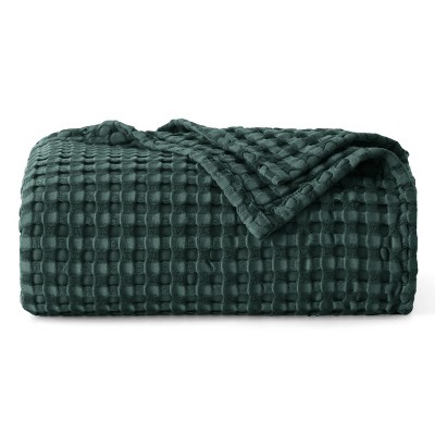 Bedsure | Rayon Derived from Bamboo Cooling Woven Waffle Blanket