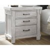 Signature Design by Ashley Brashland Three Drawer Nightstand White: Bedside Table with USB Port & Cable Management - 2 of 4