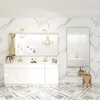 Apmir Rectangular Aluminum Alloy Framed and Tempered Glass Wall Bathroom Vanity Mirror in Matte Black/ Gold/ Silver/ Brown - 3 of 4