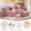 MOONMISS 112" Oversized Chenille L Shaped Sectional Sofa Cloud Couch with Movable Storage Ottoman, Phone Holder, USB Charging Port - 3 of 4