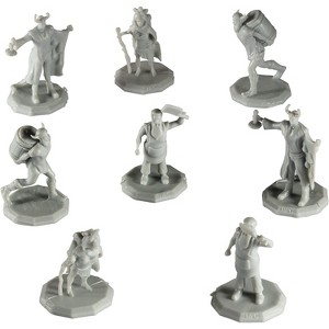 Monster Townsfolk Mini Fantasy Figures - 8pc Merchant Non Player Character NPC Miniatures - 1" Hex-Sized Compatible w All RPG Tabletop Games - 1 of 4