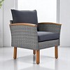 9-Piece Outdoor Patio Furniture Set with PE Wicker, Acacia Wood, Removable Cushions & Pillows, Multi-Functional Modular Sofa - 4 of 4