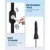 10FT Outdoor Patio Umbrella with 8 Sturdy Ribs, Table Umbrella with Push Button Tilt and Crank, UV Protection Waterproof (Gray) - 4 of 4