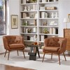 Yaheetech Set of 2 Barrel Shaped Accent Chair with Metal Legs - 2 of 4