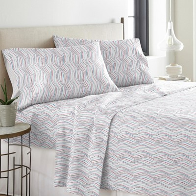 Twin XL Metro Stripe Cotton Flannel Sheet Set