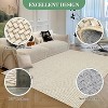 Acekool 5x7 Washable Braided Print Area Rug, Non-Slip Modern Soft Carpet, Stain Resistant Low Pile Throw Rug for Living Room, Bedroom - 4 of 4