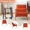 Karl Home Mid Century Solid Wood Accent Chair Upholstered Armchair with an Extra Pillow - 4 of 4