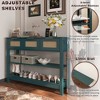 APRILSOUL 43.3" Sofa/Console Table - with 3 Top Drawers and 2 Open Shelves, Farmhouse Style - 4 of 4