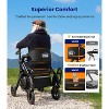 VOCIC Z55 2-in-1 Rollator & Transport Chair with No-Bend Footrest, 10" All-Terrain Wheels. 300lb Capacity. Black - 3 of 4