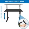 Mount-It! Height Adjustable Hand Crank Sit-Stand Desk with 55" Tabletop | Black - 4 of 4
