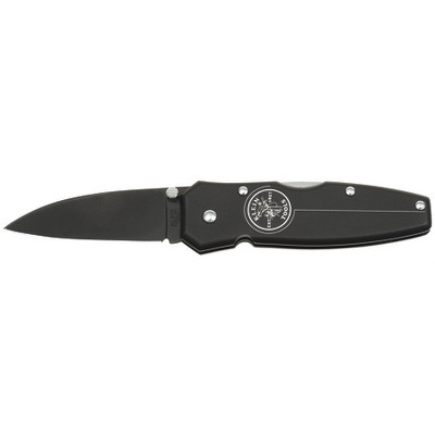 KLEIN TOOLS 44001-BLK Lightweight Lockback Knife, 2-1/2-Inch Drop Point Blade,