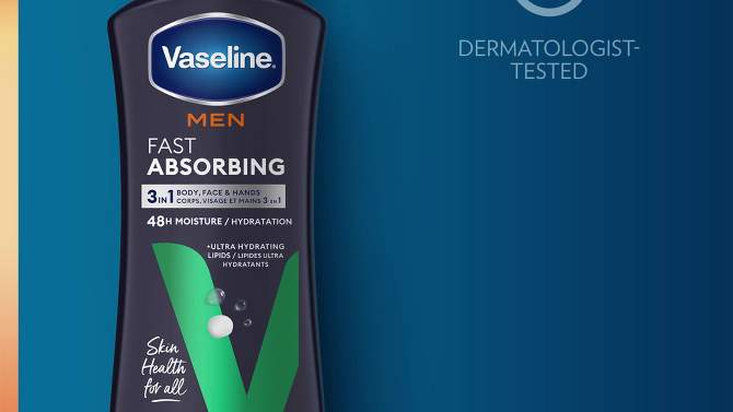 Vaseline Men Fast Absorbing Moisture 3-in-1 Body, Face &#38; Hands Pump Lotion Scented - 20.3oz, 2 of 8, play video