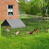GOTGELIF  Large Metal Chicken Coop 130" x 40" Chicken Cage Hen House with Waterproof Cover - 3 of 4