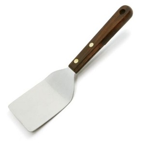 Norpro 7.5" Long Mini Stainless Steel Turner Spatula with Wood Handle - Great for Brownies, Cookies and Other Baked Goods - 1 of 3