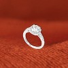 Slickblue Classic 2.97 Ct. Cushion Cut Halo Engagement Ring, Rhodium-Plated Brass, Clear Cubic Zirconia, Sizes 5-10 - 3 of 3