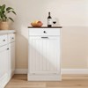 KTMBDW 10 Gallons Tilt Out Trash Cabinet Freestanding Kitchen Trash Bin Cabinet with Hideaway Drawer for Kitchen Living Room, Antique White - 2 of 4