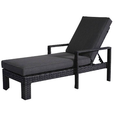 Bora Bora Patio Wicker Chaise Lounge Chair - Gray - Teva Patio Furniture