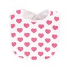 Hudson Baby Infant Girl Fiber Filled Drooler Bibs 3pk, I Love Mommy Lt. Pink, One Size - 4 of 4