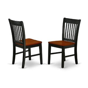 East West Furniture, Dining Chair Black & Cherry - 1 of 1