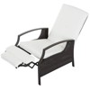 Resenkos Outdoor Comfort Deluxe Lounge Chair, Reclining Patio Lounge With Cushions & Footrest, PE Wicker for Balcony & Porch, Gray - 2 of 4