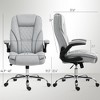 Executive Office Chair, Desk Chair with Flip-up Armrest, Diamond Fabric Computer Chair for Home Office - 3 of 4