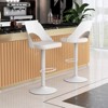 Tangkula Bar Stools Set of 2 w/Enlarged PU Leather Seat Footrest Swivel Bar Chairs - 4 of 4