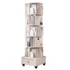 Yinvani Rotating Bookshelf for Small Space, 6 Tier Bookcase Storage Rack with Wheels, for Bedroom, Living Room, Study Room - 3 of 4