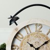 VIP Metal 20.67 in. Brown Traditional Table Clock with Handle - 4 of 4