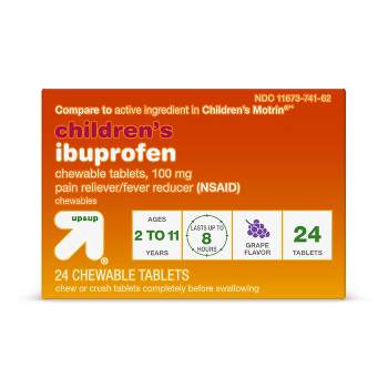 Junior Strength Ibuprofen (NSAID) Pain Reliever & Fever Reducer Tablets - Grape - 24ct - up & up™