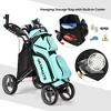 Costway Folding 4 Wheels Golf Push Cart W/Bag Scoreboard Adjustable Handle Red\Blue\Gray\Green - image 4 of 4