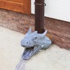 Esterno Dragon Garden Downspout Sculpture; Splash Block Anchor w/ Ramp for Downspout Extension - 2 of 4