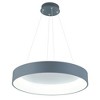 CWI Lighting Arenal LED Drum Shade Pendant With Gray & White Finish - 3 of 4