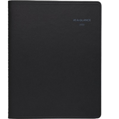 AT-A-GLANCE 2022 8.25" x 11" Planner QuickNotes Black 76-06-05-22