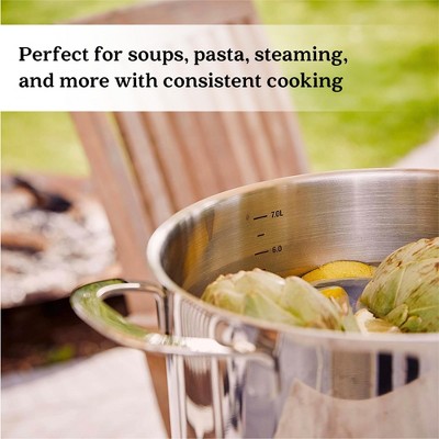 Alva Maestro 8 Qt Stainless Steel Casserole Dish Pot with Lid