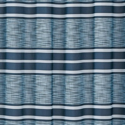 Mitchell Striped Shower Curtain Blue - London Fog