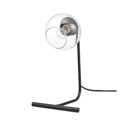 15" Livia Table Lamp with Glass Shade Matte Black - Globe Electric