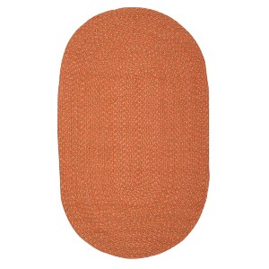 Solid Woven Oval Accent Rug 3