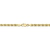 Black Bow Jewelry 4mm 10k Yellow Gold Diamond Cut Solid Rope Chain Necklace - 4 of 4