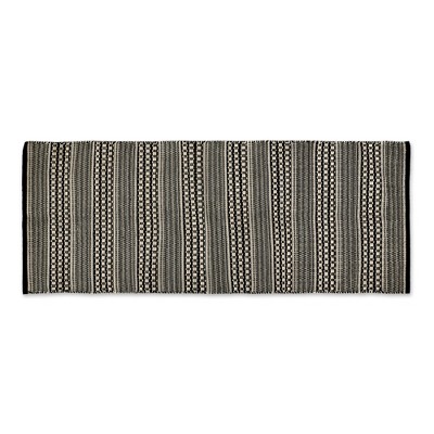 Design Imports Modern Dobby Stripe - Black - 2 Ft 6 In X 6 Ft
