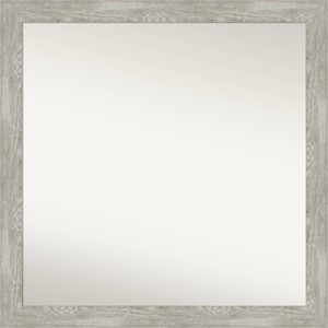 30" x 30" Non-Beveled Dove Gray Wash Narrow Wall Mirror - Amanti Art - 1 of 4