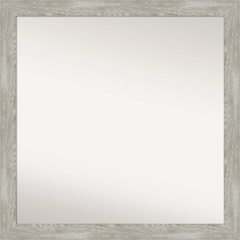 30" x 30" Non-Beveled Dove Gray Wash Narrow Wall Mirror - Amanti Art - image 1 of 4