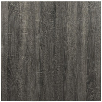 Transitional Square Wood and Metal Coffee Table in Brown/Gray