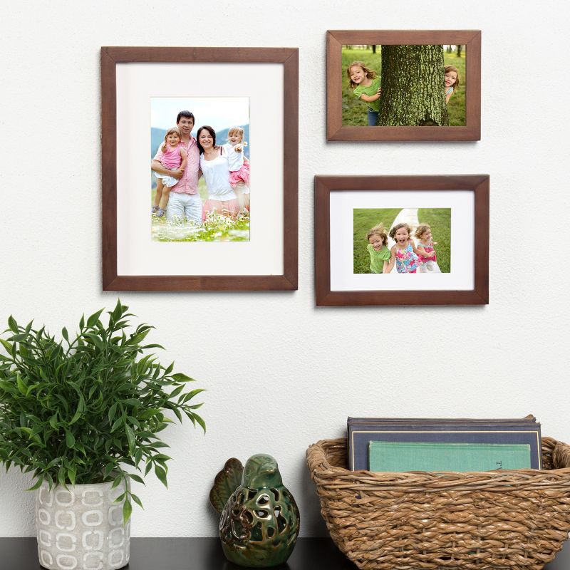 8&#34; x 10&#34; Matted to 5&#34; x 7&#34; Gallery Tabletop Frame Walnut Brown - DesignOvation, 5 of 6