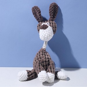 Mocamel Durable Chew Toy - Multi-Color Plush Animals with Textured Grip & Squeak for Dogs & Cats - 1 of 3