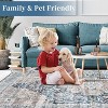 Oriental Machine Washable Rug, Vintage Area Rug Non-Slip Floor Carpet, Easy-Cleaning Rug for Bedroom Office Home Decor - 4 of 4