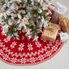 Saro Lifestyle Dual-sided Festive Knit Tree Skirt - 4 of 4